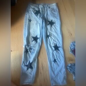 super cool painted american eagle jeans🖤